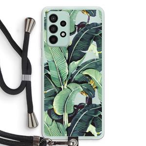 CaseCompany Bananenbladeren: Samsung Galaxy A52s 5G Transparant Hoesje met koord