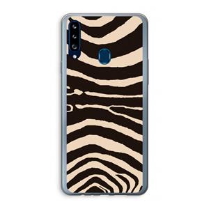 CaseCompany Arizona Zebra: Samsung Galaxy A20s Transparant Hoesje