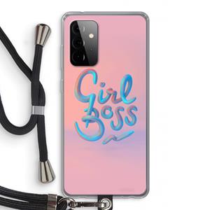 CaseCompany Girl boss: Samsung Galaxy A72 5G Transparant Hoesje met koord