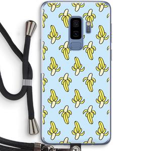 CaseCompany Bananas: Samsung Galaxy S9 Plus Transparant Hoesje met koord