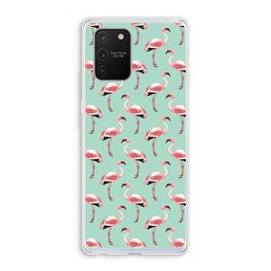 CaseCompany Flamingoprint groen: Samsung Galaxy S10 Lite Transparant Hoesje