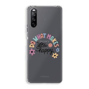 CaseCompany Happy days: Sony Xperia 10 III Transparant Hoesje