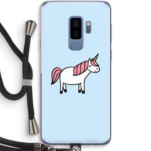 CaseCompany Eenhoorn: Samsung Galaxy S9 Plus Transparant Hoesje met koord