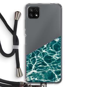 CaseCompany Weerkaatsing water: Samsung Galaxy A22 5G Transparant Hoesje met koord