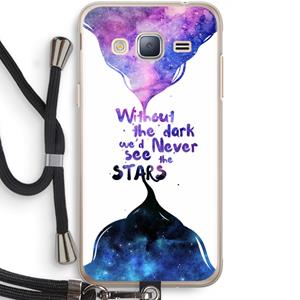 CaseCompany Stars quote: Samsung Galaxy J3 (2016) Transparant Hoesje met koord