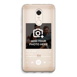 CaseCompany Music Player: Xiaomi Redmi 5 Transparant Hoesje