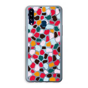 CaseCompany Colored Giraffe: Samsung Galaxy A20s Transparant Hoesje