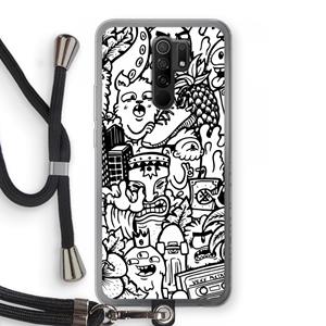 CaseCompany Vexx Mixtape #2: Xiaomi Redmi 9 Transparant Hoesje met koord