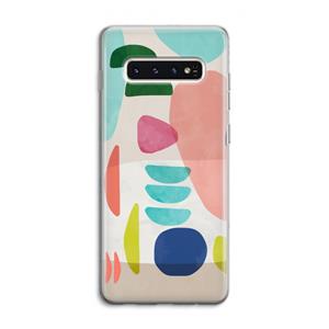 CaseCompany Bold Rounded Shapes: Samsung Galaxy S10 4G Transparant Hoesje