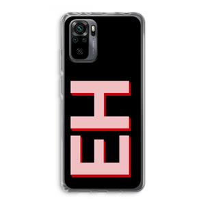 CaseCompany Monogram: Xiaomi Redmi Note 10 Pro Transparant Hoesje