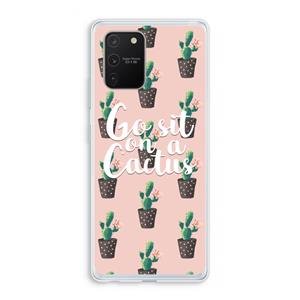 CaseCompany Cactus quote: Samsung Galaxy S10 Lite Transparant Hoesje