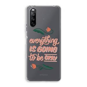 CaseCompany Optimistic flower girl: Sony Xperia 10 III Transparant Hoesje