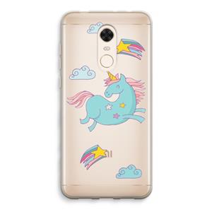 CaseCompany Vliegende eenhoorn: Xiaomi Redmi 5 Transparant Hoesje