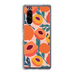 CaseCompany Perzik: Sony Xperia 5 Transparant Hoesje