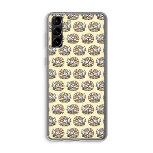 CaseCompany Slapende poes: Samsung Galaxy S21 Plus Transparant Hoesje