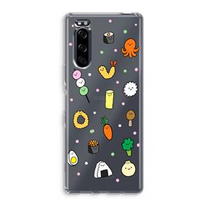 CaseCompany Happy bento friends: Sony Xperia 5 Transparant Hoesje