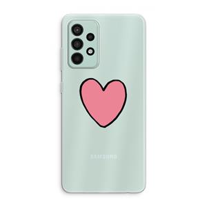 CaseCompany Hartje: Samsung Galaxy A52s 5G Transparant Hoesje