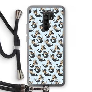 CaseCompany Zeemeermin: Xiaomi Redmi 9 Transparant Hoesje met koord