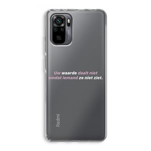 CaseCompany uw waarde daalt niet: Xiaomi Redmi Note 10 Pro Transparant Hoesje