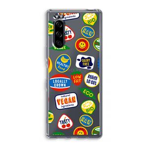 CaseCompany Fruitsticker: Sony Xperia 5 Transparant Hoesje