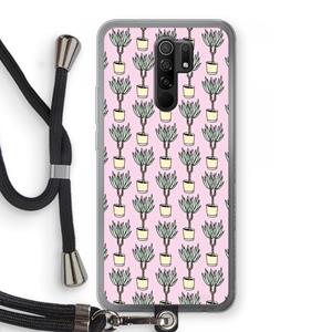 CaseCompany Boompje: Xiaomi Redmi 9 Transparant Hoesje met koord
