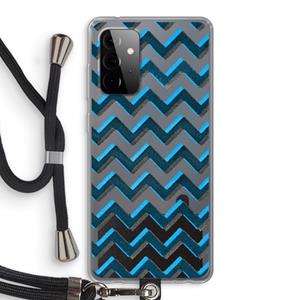CaseCompany Onderbroken lijn: Samsung Galaxy A72 5G Transparant Hoesje met koord