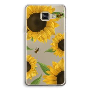 CaseCompany Sunflower and bees: Samsung Galaxy A5 (2016) Transparant Hoesje
