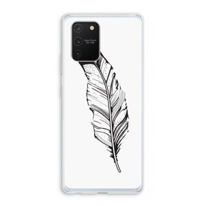 CaseCompany Pluim: Samsung Galaxy S10 Lite Transparant Hoesje