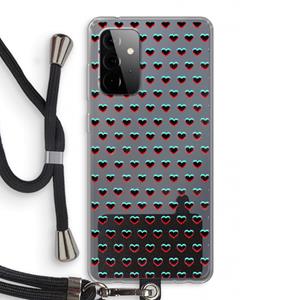 CaseCompany Hartjes: Samsung Galaxy A72 5G Transparant Hoesje met koord