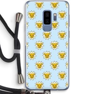 CaseCompany Leeuwenkoppen: Samsung Galaxy S9 Plus Transparant Hoesje met koord