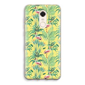 CaseCompany Flamingo party: Xiaomi Redmi 5 Transparant Hoesje
