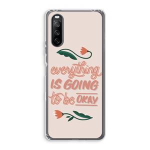 CaseCompany Optimistic flower girl: Sony Xperia 10 III Transparant Hoesje