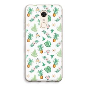 CaseCompany Ananas bladeren: Xiaomi Redmi 5 Transparant Hoesje