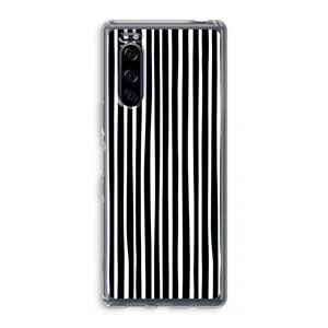 CaseCompany Stripes: Sony Xperia 5 Transparant Hoesje