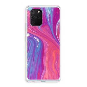 CaseCompany Paarse stroom: Samsung Galaxy S10 Lite Transparant Hoesje