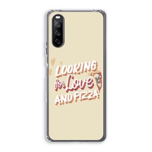 CaseCompany Pizza is the answer: Sony Xperia 10 III Transparant Hoesje