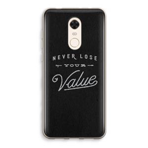 CaseCompany Never lose your value: Xiaomi Redmi 5 Transparant Hoesje