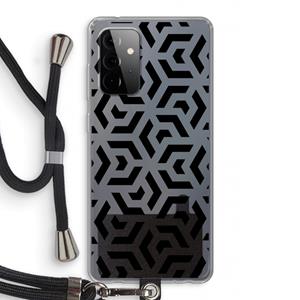 CaseCompany Crazy pattern: Samsung Galaxy A72 5G Transparant Hoesje met koord