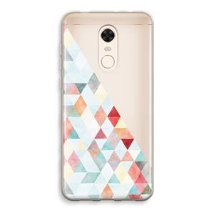 CaseCompany Gekleurde driehoekjes pastel: Xiaomi Redmi 5 Transparant Hoesje