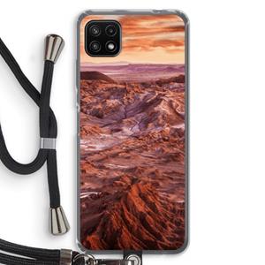 CaseCompany Mars: Samsung Galaxy A22 5G Transparant Hoesje met koord
