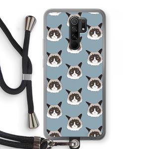 CaseCompany It's a Purrr Case: Xiaomi Redmi 9 Transparant Hoesje met koord
