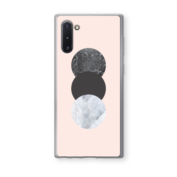 CaseCompany Marmeren cirkels: Samsung Galaxy Note 10 Transparant Hoesje