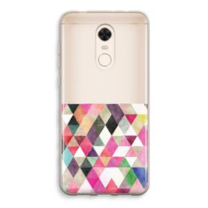 CaseCompany Gekleurde driehoekjes: Xiaomi Redmi 5 Transparant Hoesje
