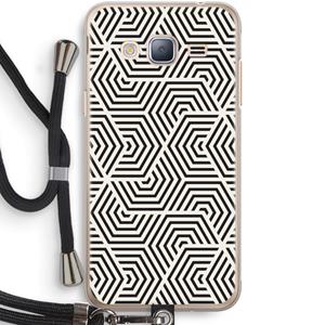 CaseCompany Magic pattern: Samsung Galaxy J3 (2016) Transparant Hoesje met koord