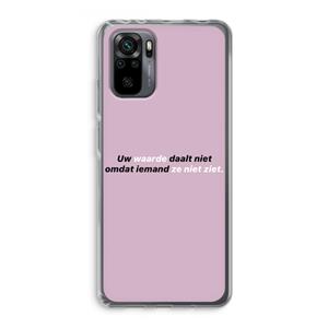 CaseCompany uw waarde daalt niet: Xiaomi Redmi Note 10 Pro Transparant Hoesje