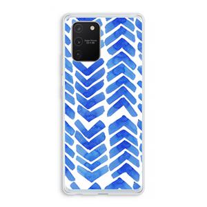 CaseCompany Blauwe pijlen: Samsung Galaxy S10 Lite Transparant Hoesje