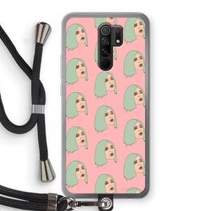 CaseCompany King Kylie: Xiaomi Redmi 9 Transparant Hoesje met koord