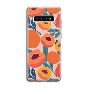 CaseCompany Perzik: Samsung Galaxy S10 4G Transparant Hoesje