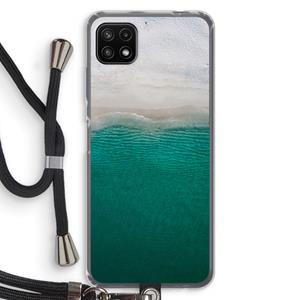 CaseCompany Stranded: Samsung Galaxy A22 5G Transparant Hoesje met koord