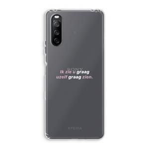 CaseCompany uzelf graag zien: Sony Xperia 10 III Transparant Hoesje
